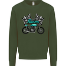 Cafe Racer Biker Motorcycle Motorbike Mens Sweatshirt Jumper Forest Green