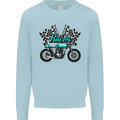 Cafe Racer Biker Motorcycle Motorbike Mens Sweatshirt Jumper Light Blue