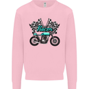 Cafe Racer Biker Motorcycle Motorbike Mens Sweatshirt Jumper Light Pink