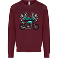 Cafe Racer Biker Motorcycle Motorbike Mens Sweatshirt Jumper Maroon