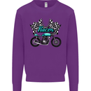 Cafe Racer Biker Motorcycle Motorbike Mens Sweatshirt Jumper Purple