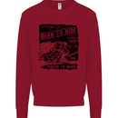 Cafe Racer Biker Motorcycle Motorbike Mens Sweatshirt Jumper Red