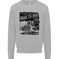 Cafe Racer Biker Motorcycle Motorbike Mens Sweatshirt Jumper White