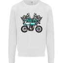 Cafe Racer Biker Motorcycle Motorbike Mens Sweatshirt Jumper White