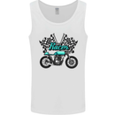 Cafe Racer Biker Motorcycle Motorbike Mens Vest Tank Top White