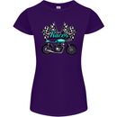 Cafe Racer Biker Motorcycle Motorbike Womens Petite Cut T-Shirt Purple