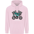 Cafe Racer Full Speed Biker Motorcycle Childrens Kids Hoodie Light Pink