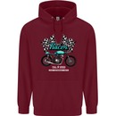 Cafe Racer Full Speed Biker Motorcycle Childrens Kids Hoodie Maroon