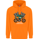 Cafe Racer Full Speed Biker Motorcycle Childrens Kids Hoodie Orange