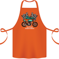 Cafe Racer Full Speed Biker Motorcycle Cotton Apron 100% Organic Orange