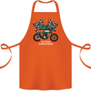 Cafe Racer Full Speed Biker Motorcycle Cotton Apron 100% Organic Orange