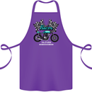 Cafe Racer Full Speed Biker Motorcycle Cotton Apron 100% Organic Purple