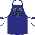Cafe Racer Full Speed Biker Motorcycle Cotton Apron 100% Organic Royal Blue