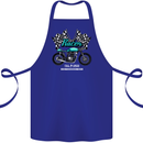 Cafe Racer Full Speed Biker Motorcycle Cotton Apron 100% Organic Royal Blue