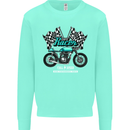 Cafe Racer Full Speed Biker Motorcycle Kids Sweatshirt Jumper Peppermint