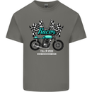 Cafe Racer Full Speed Biker Motorcycle Kids T-Shirt Childrens Charcoal