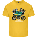 Cafe Racer Full Speed Biker Motorcycle Kids T-Shirt Childrens Yellow