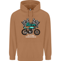 Cafe Racer Full Speed Biker Motorcycle Mens 80% Cotton Hoodie Caramel Latte