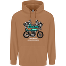 Cafe Racer Full Speed Biker Motorcycle Mens 80% Cotton Hoodie Caramel Latte