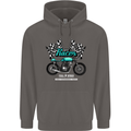 Cafe Racer Full Speed Biker Motorcycle Mens 80% Cotton Hoodie Charcoal