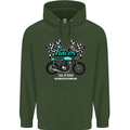 Cafe Racer Full Speed Biker Motorcycle Mens 80% Cotton Hoodie Forest Green