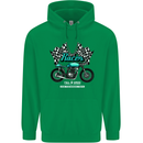 Cafe Racer Full Speed Biker Motorcycle Mens 80% Cotton Hoodie Irish Green