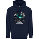 Cafe Racer Full Speed Biker Motorcycle Mens 80% Cotton Hoodie Navy Blue