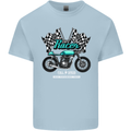 Cafe Racer Full Speed Biker Motorcycle Mens Cotton T-Shirt Tee Top Light Blue
