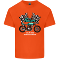 Cafe Racer Full Speed Biker Motorcycle Mens Cotton T-Shirt Tee Top Orange