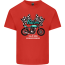 Cafe Racer Full Speed Biker Motorcycle Mens Cotton T-Shirt Tee Top Red
