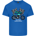 Cafe Racer Full Speed Biker Motorcycle Mens Cotton T-Shirt Tee Top Royal Blue