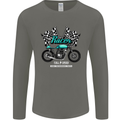 Cafe Racer Full Speed Biker Motorcycle Mens Long Sleeve T-Shirt Charcoal