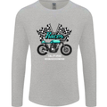 Cafe Racer Full Speed Biker Motorcycle Mens Long Sleeve T-Shirt Sports Grey