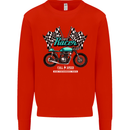 Cafe Racer Full Speed Biker Motorcycle Mens Sweatshirt Jumper Bright Red