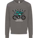 Cafe Racer Full Speed Biker Motorcycle Mens Sweatshirt Jumper Charcoal