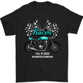 Cafe Racer Full Speed Biker Motorcycle Mens T-Shirt Cotton Gildan Black