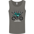 Cafe Racer Full Speed Biker Motorcycle Mens Vest Tank Top Charcoal