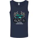 Cafe Racer Full Speed Biker Motorcycle Mens Vest Tank Top Navy Blue