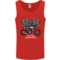 Cafe Racer Full Speed Biker Motorcycle Mens Vest Tank Top Red