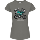 Cafe Racer Full Speed Biker Motorcycle Womens Petite Cut T-Shirt Charcoal