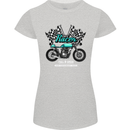 Cafe Racer Full Speed Biker Motorcycle Womens Petite Cut T-Shirt Sports Grey