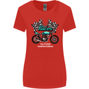 Cafe Racer Full Speed Biker Motorcycle Womens Wider Cut T-Shirt Red