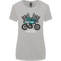 Cafe Racer Full Speed Biker Motorcycle Womens Wider Cut T-Shirt Sports Grey