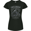 Cafe Racer Live Young Biker Motorcycle Womens Petite Cut T-Shirt Black