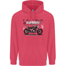 Cafe Racer Motorbike Motorcycle Biker Childrens Kids Hoodie Heliconia