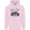 Cafe Racer Motorbike Motorcycle Biker Childrens Kids Hoodie Light Pink