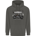 Cafe Racer Motorbike Motorcycle Biker Childrens Kids Hoodie Storm Grey