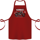 Cafe Racer Motorbike Motorcycle Biker Cotton Apron 100% Organic Maroon