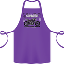 Cafe Racer Motorbike Motorcycle Biker Cotton Apron 100% Organic Purple
