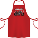 Cafe Racer Motorbike Motorcycle Biker Cotton Apron 100% Organic Red